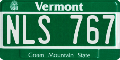 VT license plate NLS767