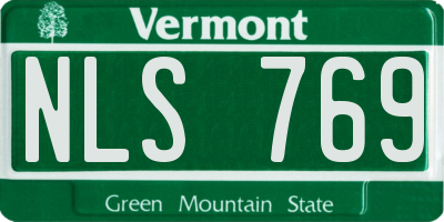 VT license plate NLS769