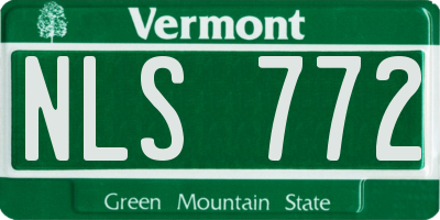 VT license plate NLS772