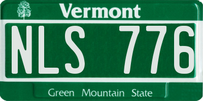 VT license plate NLS776