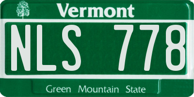 VT license plate NLS778