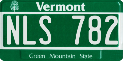 VT license plate NLS782