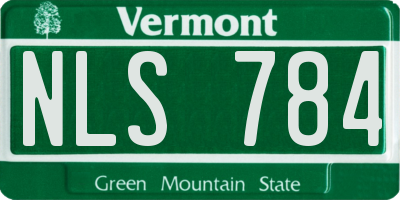 VT license plate NLS784