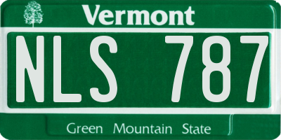 VT license plate NLS787