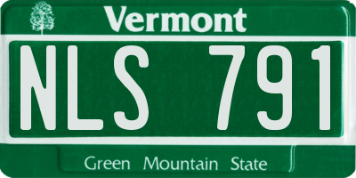VT license plate NLS791