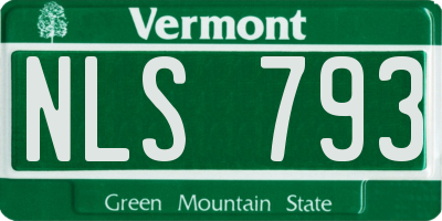 VT license plate NLS793