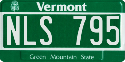 VT license plate NLS795