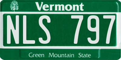 VT license plate NLS797