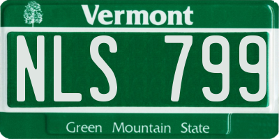 VT license plate NLS799
