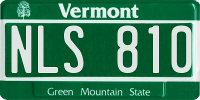 VT license plate NLS810