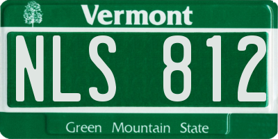 VT license plate NLS812