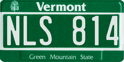 VT license plate NLS814