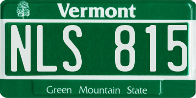 VT license plate NLS815