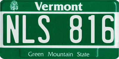 VT license plate NLS816