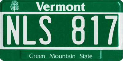 VT license plate NLS817