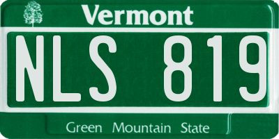 VT license plate NLS819