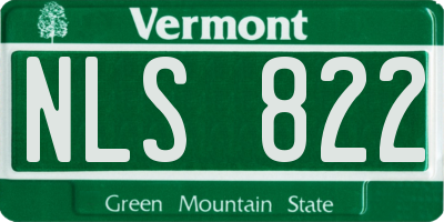 VT license plate NLS822