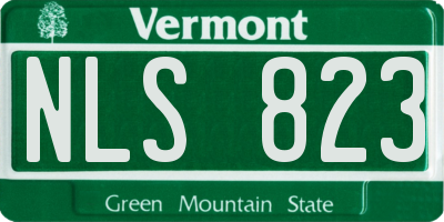 VT license plate NLS823