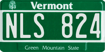 VT license plate NLS824