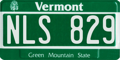 VT license plate NLS829