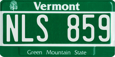 VT license plate NLS859