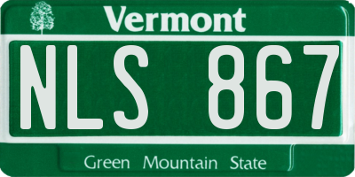 VT license plate NLS867