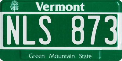 VT license plate NLS873