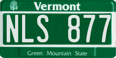 VT license plate NLS877