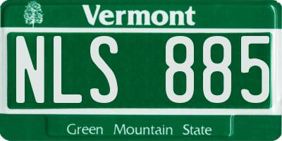 VT license plate NLS885