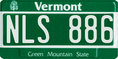 VT license plate NLS886