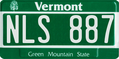 VT license plate NLS887