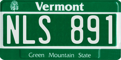 VT license plate NLS891