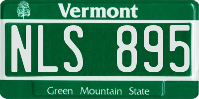VT license plate NLS895