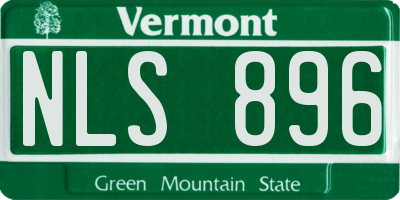 VT license plate NLS896