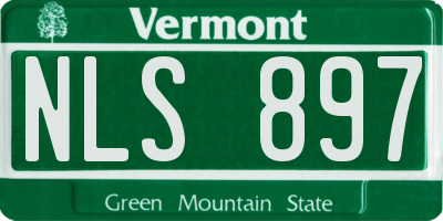 VT license plate NLS897