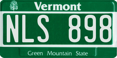 VT license plate NLS898