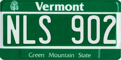 VT license plate NLS902