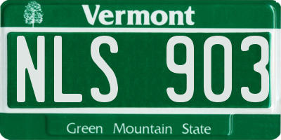 VT license plate NLS903