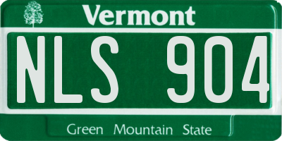 VT license plate NLS904