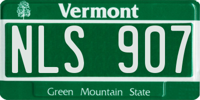 VT license plate NLS907
