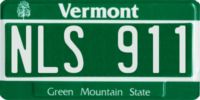 VT license plate NLS911