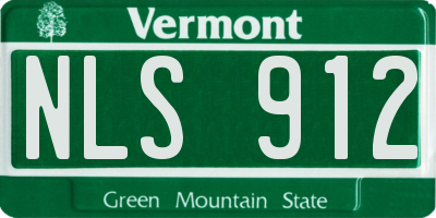 VT license plate NLS912