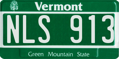 VT license plate NLS913