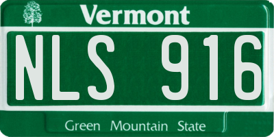 VT license plate NLS916