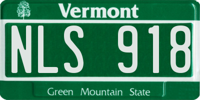 VT license plate NLS918
