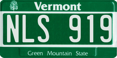 VT license plate NLS919