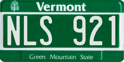 VT license plate NLS921