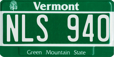 VT license plate NLS940