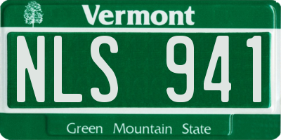 VT license plate NLS941