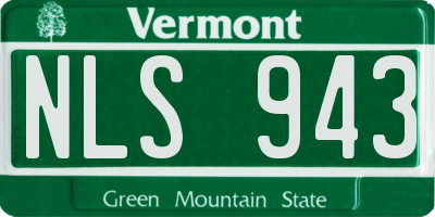 VT license plate NLS943
